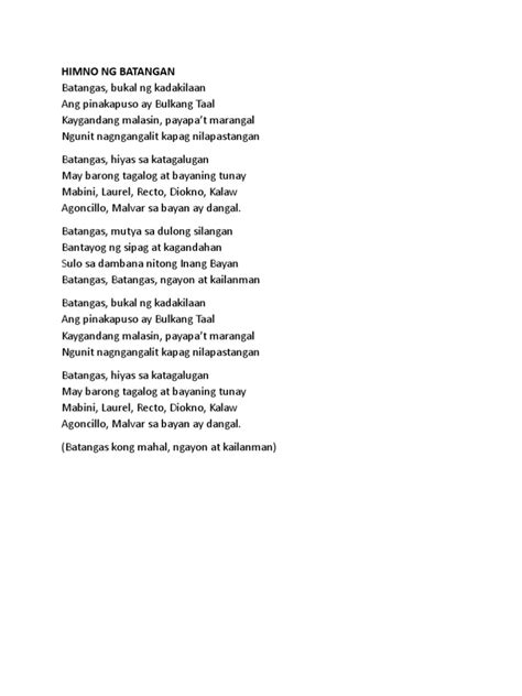 balayan hymn lyrics|Himno ng Batangan (Official Hymn .